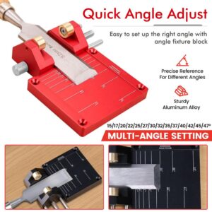 Adjustable Honing Guide Set For Chisels &Amp; Plane Blades – Sumo Deals Adjustable Honing Guide Tool Set For Woodworking Chisels And Plane Blades With Rolling Base Angle Se Product Image
