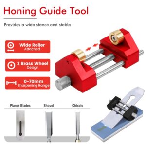 Adjustable Honing Guide Set For Chisels &Amp; Plane Blades – Sumo Deals Adjustable Honing Guide Tool Set For Woodworking Chisels And Plane Blades With Rolling Base Angle Se Product Image