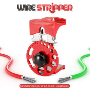 Manual Wire Stripper Tool With Adjustable Blade And Multi-Hole Rotary Dial For Electrical Wiring, Ca Product Image