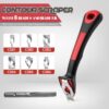 Contour Scraper Set with 6 Replaceable Stainless Steel Blades and Metal Sharpening File, Ergonomic A product image