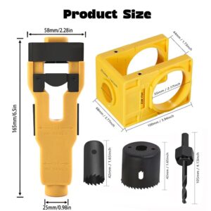 Door Lock And Latch Installation Tool Kit With Hole Saw, Mortise Template And Chisel Guide For Woode Product Image