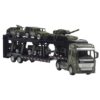 Model with 6 Mini Tanks Model 1:48 Scale Diecast Alloy Detachable Pull Back Green Vehicle Container product image