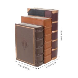Resin Faux Book Stack Elegant European Style Decorative Prop 3 Pieces Product Image