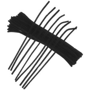 500 Pieces Black Fuzzy Pipe Cleaners for Crafts, Hair Loc Styling, Multipurpose Flexible Craft Stems product image
