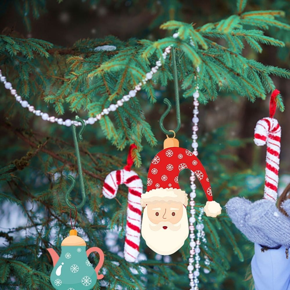 100 Pcs Green Christmas Ornament Hooks For Tree – Sumo Deals 100Pcs Christmas Pendant Hooks Green Plastic Mini Ornament Hangers For Tree Product Image