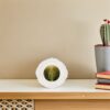 Vintage Resin Photo Frame: Mini Round Embossed Flower Picture Holder 5.1" for Tabletop & Wall Hangin product image