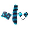 Blue Plush Fox Costume Set For Kids &Amp; Adults – Sumo Deals Blue Plush Fox Costume Set With Furry Ears And Tail For Party Fun And Comfortable Wear Product Image