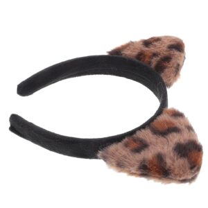 Trendy Leopard Print Animal Ear Headband Unique Design for Cosplay and Party Use product image