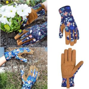 Gardening Gloves For Women Leather Garden Gloves Thorn Proof Outdoor Protective Working Gloves For W product image