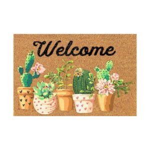 Home Kitchen Rugs And Mats Green Cactus Welcome Mat Product Image
