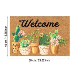Home Kitchen Rugs And Mats Green Cactus Welcome Mat Product Image