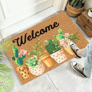 Home Kitchen Rugs And Mats Green Cactus Welcome Mat Product Image