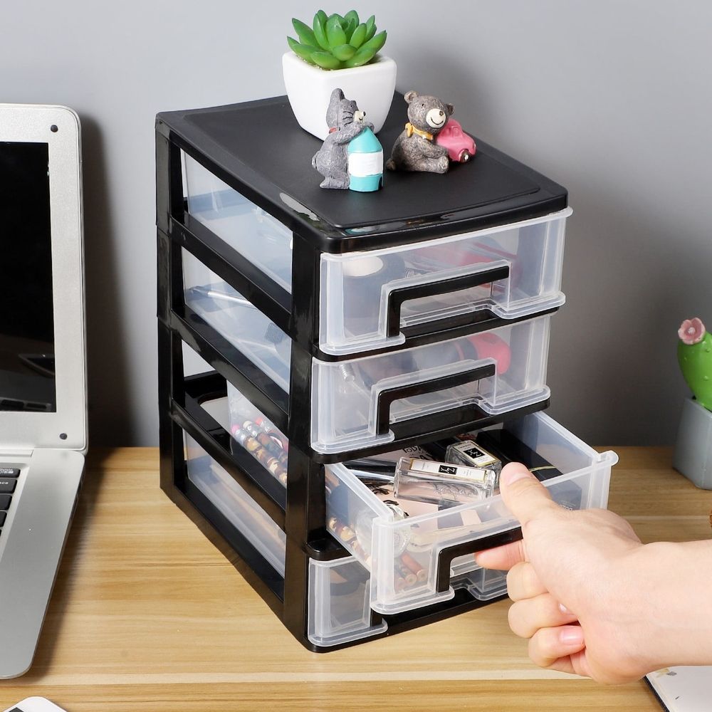 4-Layer Plastic Storage Drawer Cabinet – Sumo Deals Storage Box Four Layer Storage Cabinet Plastic Drawer Type Closet Portable Multifunction Storage Rac Product Image
