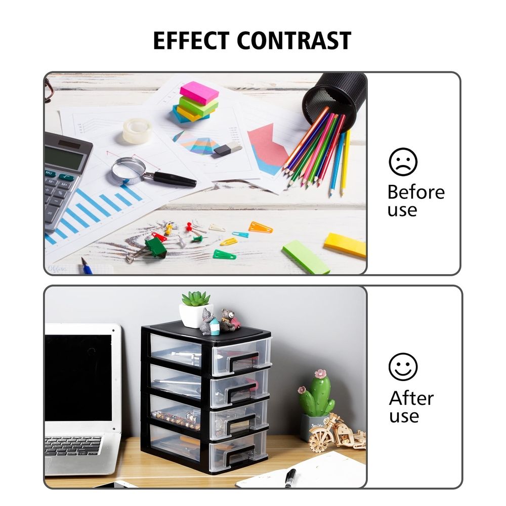 4-Layer Plastic Storage Drawer Cabinet – Sumo Deals Storage Box Four Layer Storage Cabinet Plastic Drawer Type Closet Portable Multifunction Storage Rac Product Image