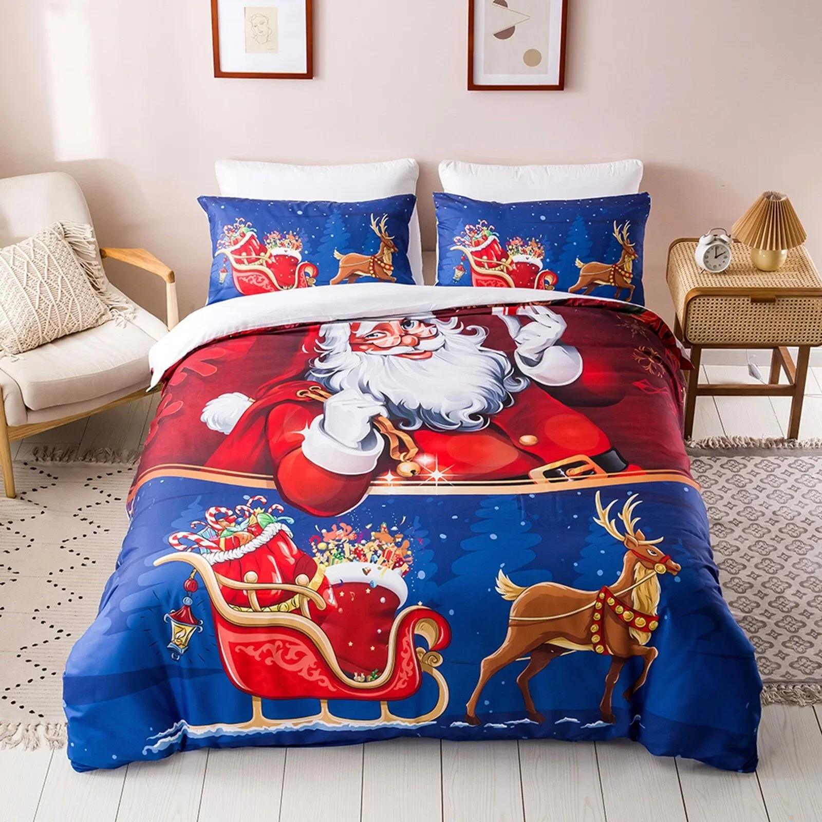 Christmas Rosaline Quilt Cover Set | Soft Touch – Sumo Deals Christmas Rosaline Elegance Quilt / Doona / Duvet Cover Set Product Image
