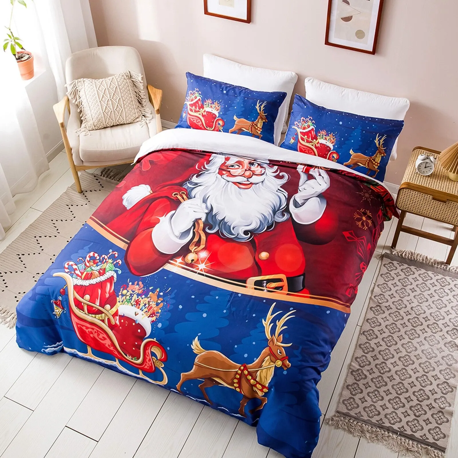 Christmas Rosaline Quilt Cover Set | Soft Touch – Sumo Deals Christmas Rosaline Elegance Quilt / Doona / Duvet Cover Set Product Image