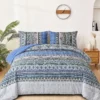 Blue Nordic Stripe Quilted Doona Set – Sumo Deals Blue Nordic Stripe Haven Comforter Quilted Doona Set Product Image