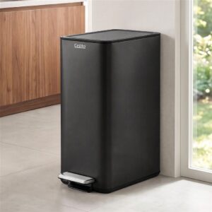 Cefito 15L Pedal Rubbish Bin Slim Carbon Steel Garbage Bin for Home Black product image