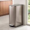 Cefito 15L Pedal Rubbish Bin Slim Carbon Steel Garbage Bin For Home Grey Product Image