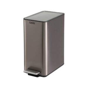 Cefito 15L Pedal Rubbish Bin Slim Carbon Steel Garbage Bin For Home Grey Product Image