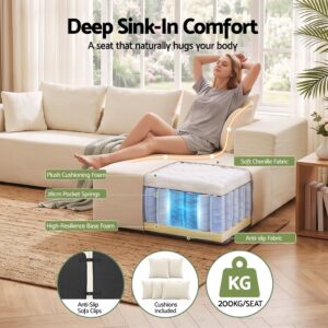 Artiss Modular Sectional Sofa 4-Seater L-Shaped Boneless Sofa Bed Chaise Lounge Product Image