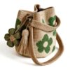 Handmade Crochet Flower Tote Bag for Women, Purse Boho Crochet Purse Crossbody Shoulder Beach Bag Da product image