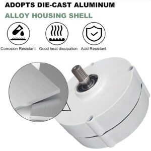 200W Permanent Magnet Generator For Diy Off-Grid – Sumo Deals White Die-Cast Aluminum Alloy Housing Shell With Threaded Shaft, Corrosion/Acid Resistant, Good Heat Dissipation For Mot