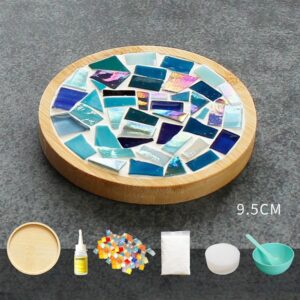 Glass Tile Wooden Crafts (For Adults) Mixed Color Kits DIY Crafts Kits (For Adult Beginners) Making product image