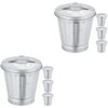 8 pcs Mini Countertop Trash Can Firm Desktop Waste Basket Trash Can Storage Bucket for Student product image