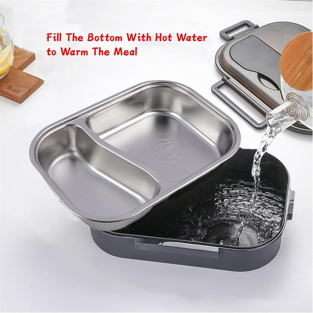 Stainless Steel Lunch Box | Leakproof &Amp; Insulated – Sumo Deals 304 Stainless Lunch Box Leakproof Food Storage Containers Box For Adults Men Women Insulated Partiti Product Image