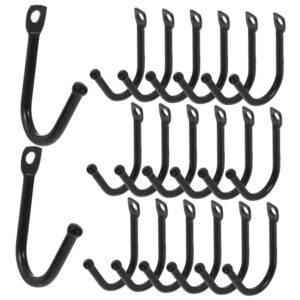 Rustic Black Cast Iron Single Wall Hooks Heavy Duty Vintage Style 40 Pieces Product Image