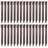 30-Pack Plastic Garden Edging Pegs for Artificial Grass Turf, Coffee Brown Lawn Border Stakes product image