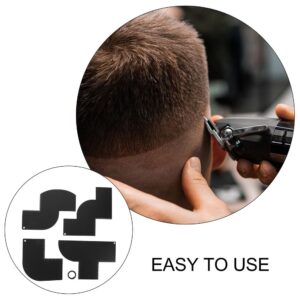1 Set Hair Shaper Card: Reusable Hairline Shaping Tool Kit - Beard Line Up & Hair Fade Guide Templat product image