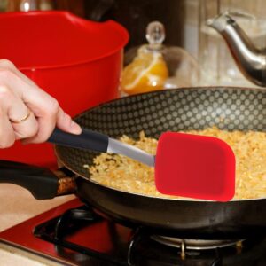 1Pc House Stainless Steel Handle Shovel Heat Resistant Silicone Cooking Shovel (Red) product image