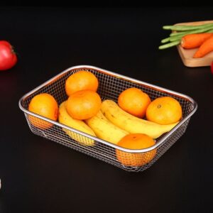Stainless Steel Vegetable Strainer Basket – Sumo Deals Stainless Steel Vegetable Strainer Kitchen Drain Basket Fruit Vegetable Washing Basket (Silver) Product Image