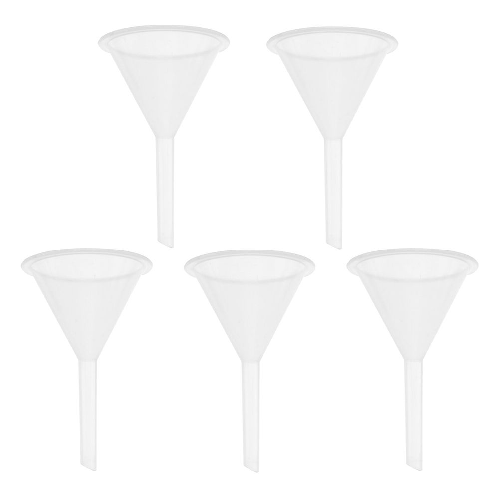 5 Pcs 60Ml Multipurpose Plastic Funnels Set – Sumo Deals 5 Pcs 60Ml Multipurpose Plastic Funnels Laboratory Clear White Plastic Filter Funnel Product Image