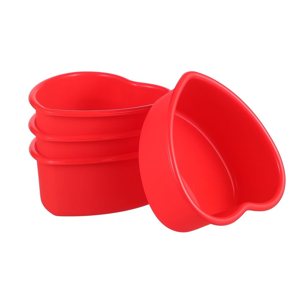 4Pcs Mini Heart Silicone Cake Molds For Baking – Sumo Deals 4Pcs Mini Heart Shaped Cake Pans Nonstick Heart Silicone Cake Molds For Baking Valentines Day Oven M Product Image