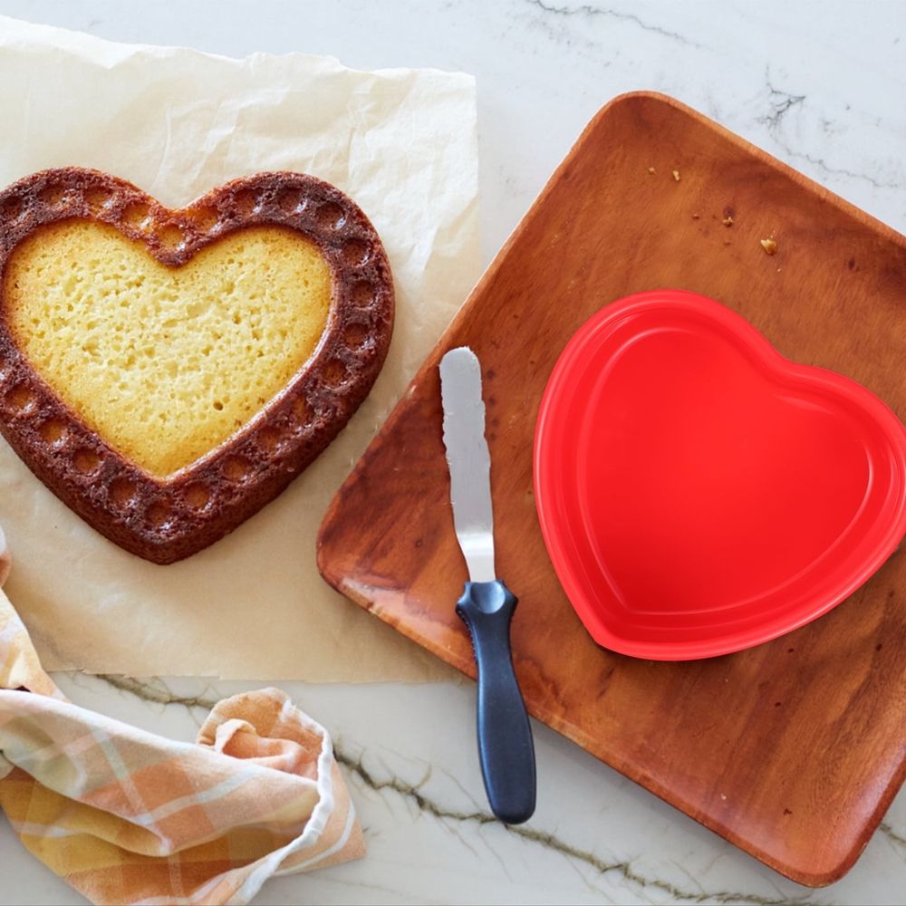 4Pcs Mini Heart Silicone Cake Molds For Baking – Sumo Deals 4Pcs Mini Heart Shaped Cake Pans Nonstick Heart Silicone Cake Molds For Baking Valentines Day Oven M Product Image