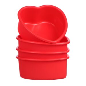 4Pcs Mini Heart Silicone Cake Molds For Baking – Sumo Deals 4Pcs Mini Heart Shaped Cake Pans Nonstick Heart Silicone Cake Molds For Baking Valentines Day Oven M Product Image