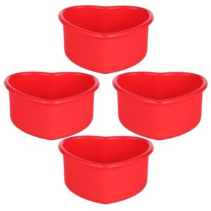 4Pcs Mini Heart Silicone Cake Molds For Baking – Sumo Deals 4Pcs Mini Heart Shaped Cake Pans Nonstick Heart Silicone Cake Molds For Baking Valentines Day Oven M Product Image