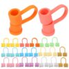 24pcs Reusable Straw Cover Cap Silicone Straw Tip Covers Drinking Straw Protective Caps product image