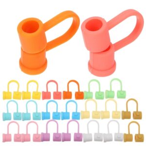 24pcs Reusable Straw Cover Cap Silicone Straw Tip Covers Drinking Straw Protective Caps product image