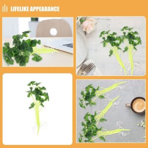 6pcs Faux Irish Plants Greenery St. Patrick's Day Weddings Greenery Shamrock Leaf Plant Artificial S product image