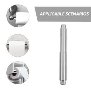 Stainless Steel Toilet Paper Holder Rod – Spring Loaded – Sumo Deals Paper Toilet Holder Replacement Rod Toilet Paper Holder Roller Stainless Steel Toilet Paper Holder S Product Image