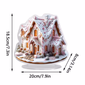 7.3In Christmas Village Building Snow Town Christmas Village Houses Resin Christmas Village Accessor Product Image