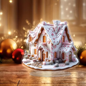 7.3In Christmas Village Building Snow Town Christmas Village Houses Resin Christmas Village Accessor Product Image