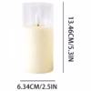 Flickering Flameless Candles, Battery Operated Candles with 3D Wick, Rechargeable Candle Real Wax Wh product image