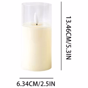 Flickering Flameless Candles, Battery Operated Candles with 3D Wick, Rechargeable Candle Real Wax Wh product image