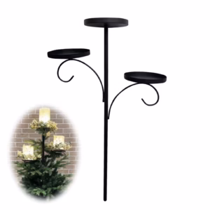 Triple Tree Topper | Candle Holder Tree Topper | Tree Topper Base Holder | Unique Christmas Tree Top Product Image