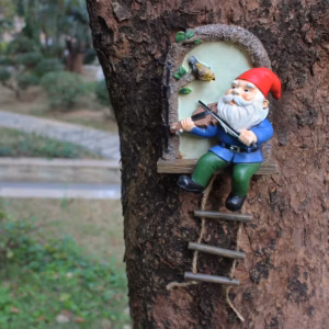 Funny Garden Gnome Tree Hugger | Outdoor Yard Decor – Sumo Deals Garden Statues, Creative Garden Gnomes Outdoor Yard Decorations,Elf Out The Door Tree Hugger,Funny G Product Image